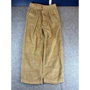 VTG Eddie Bauer Wide Wale Corduroy Pants Men 33x32 Pleated Cuffed Workwear Retro